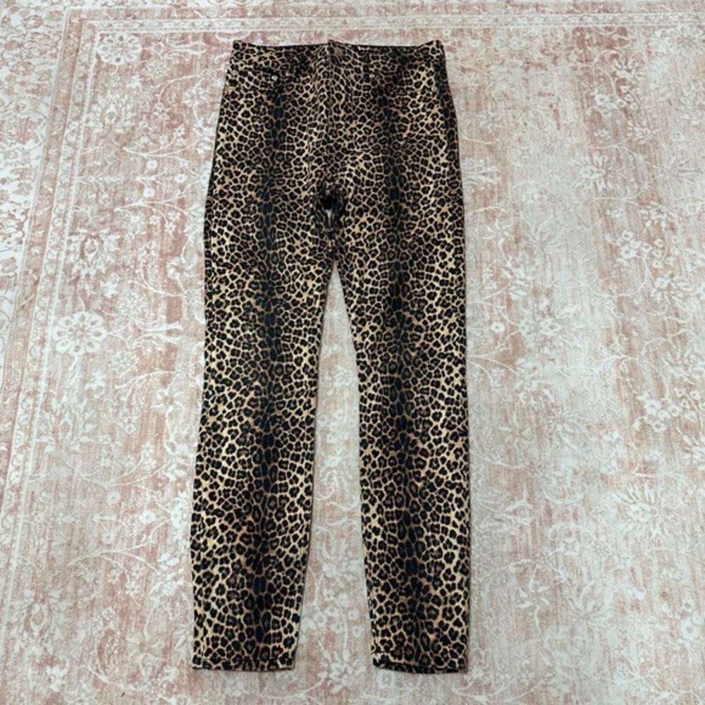 ZARA Leopard Print Skinny Jeans - Picture 1 of 9